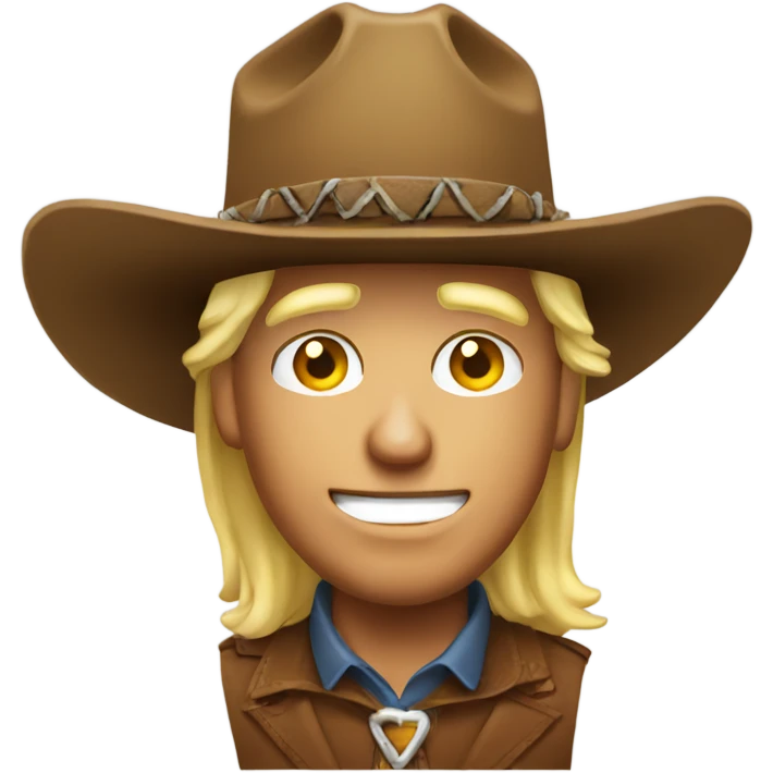 Trump wearing cowboy hat emoji