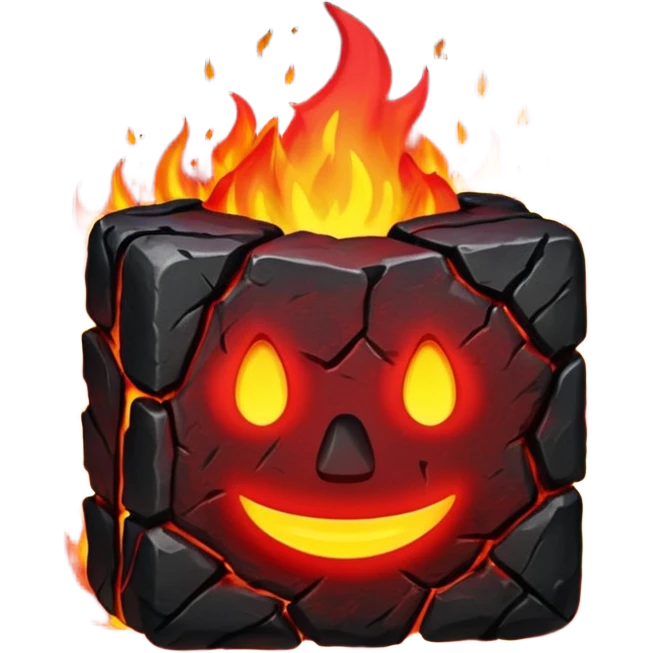 burning coal square emoji