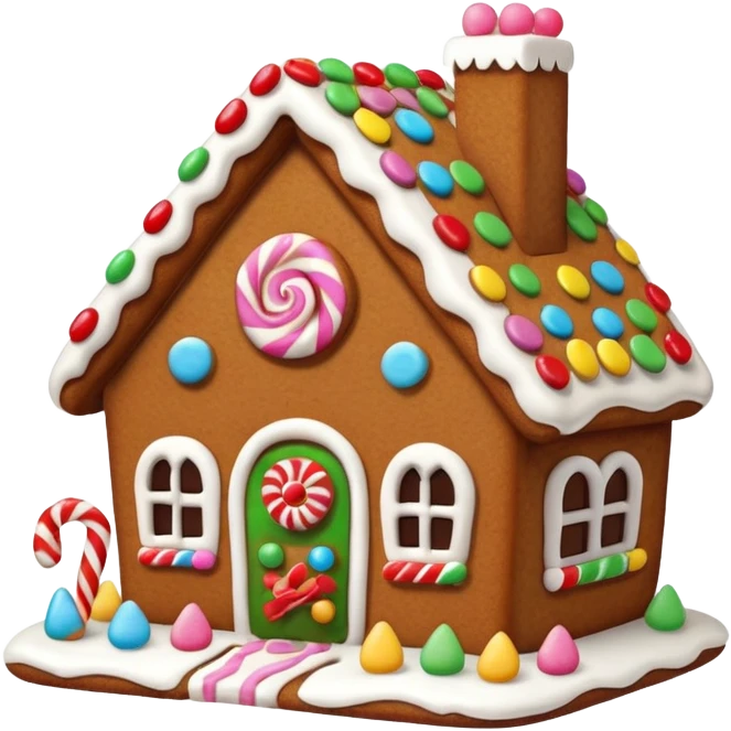 Gingerbread house emoji