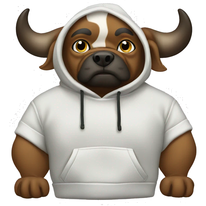 Pet bull hoodie emoji