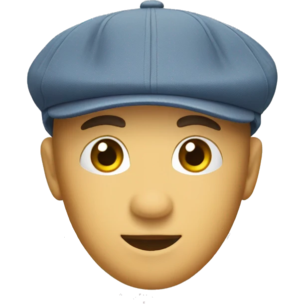 Big cloth flat cap emoji