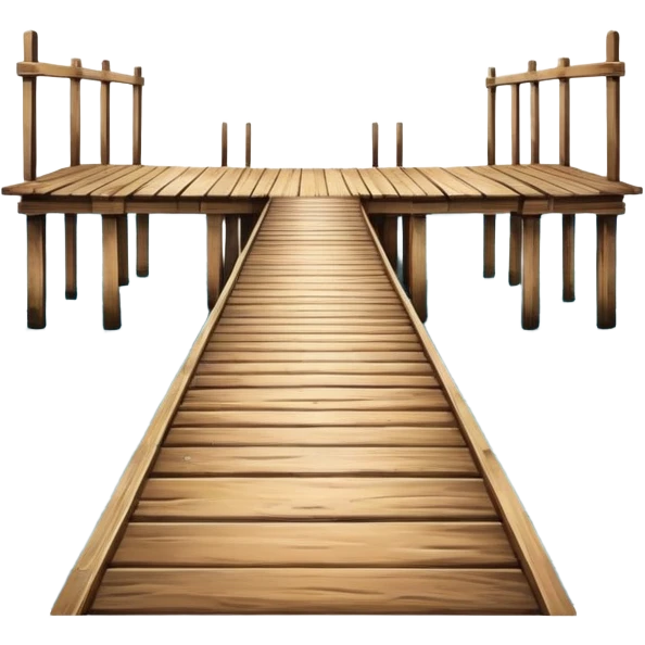 Pier on ocean over water emoji