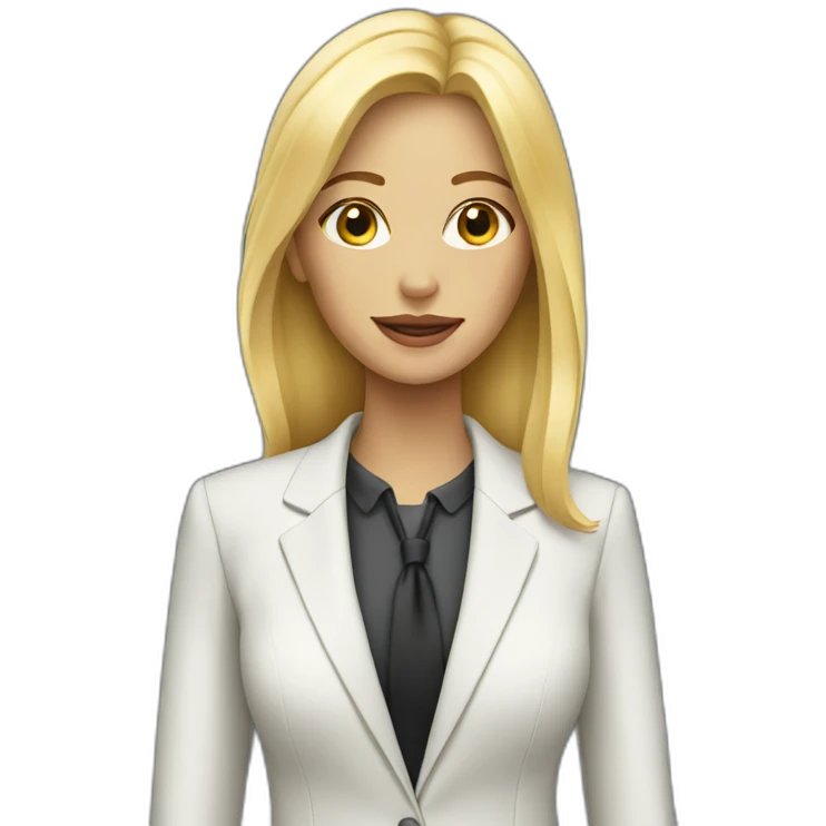 blond woman in a suit emoji