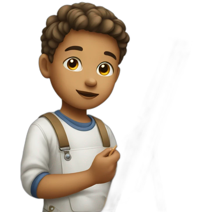kid painter with palette emoji