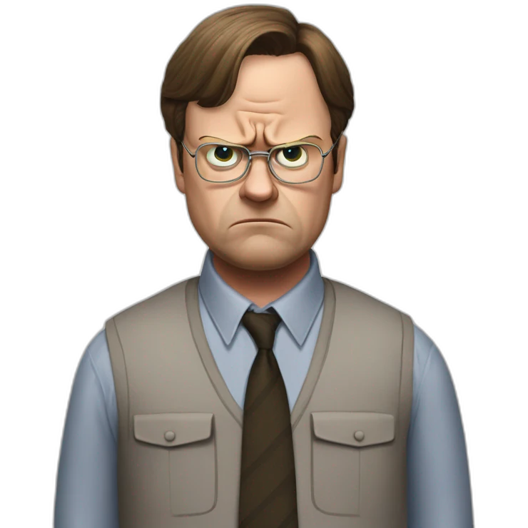 dwight schrute angry emoji