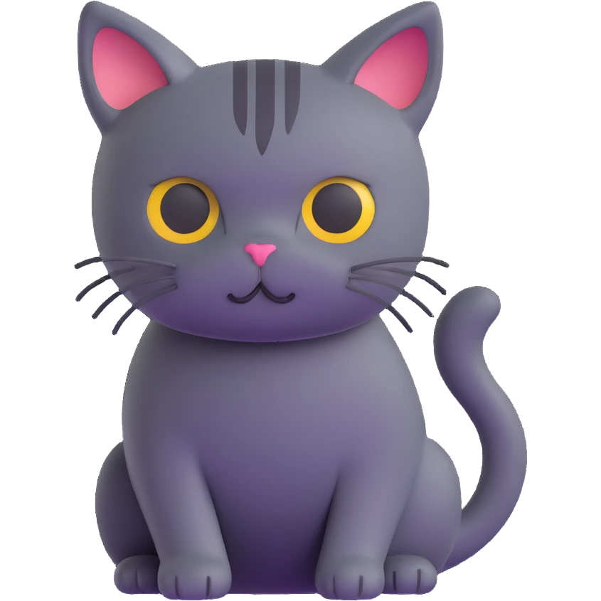 dark gray cat emoji