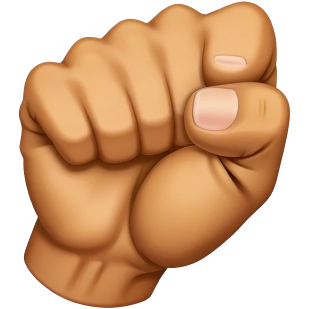 Cinematic Realistic fist front view emoji