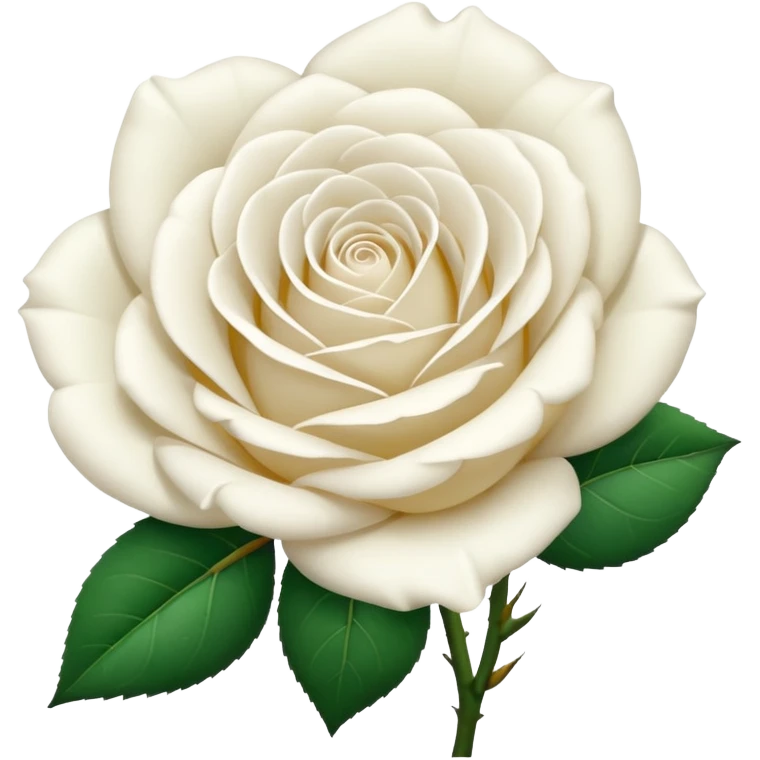 white rose, no green leaves emoji