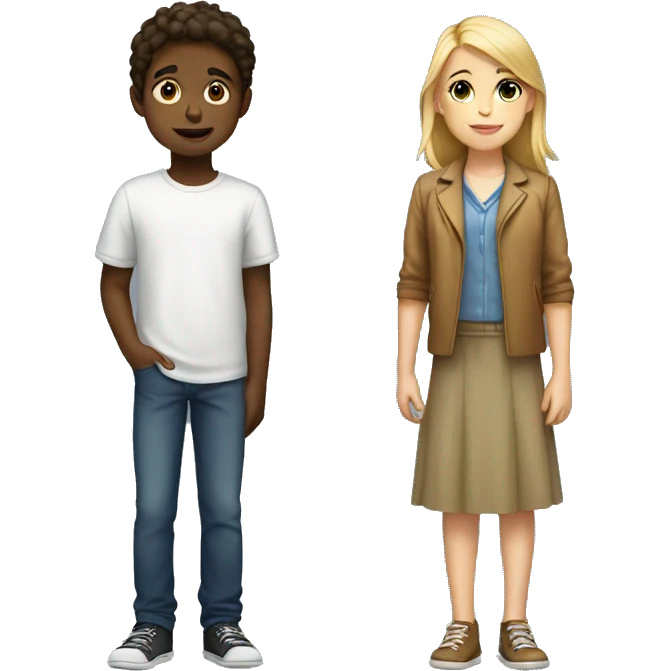 boy taller than a girl  emoji