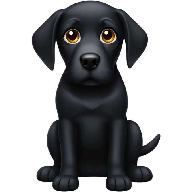 black lab with long ears emoji