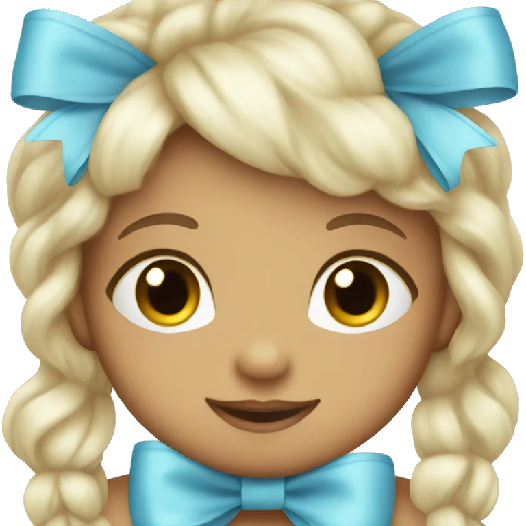 baby blue bow  emoji