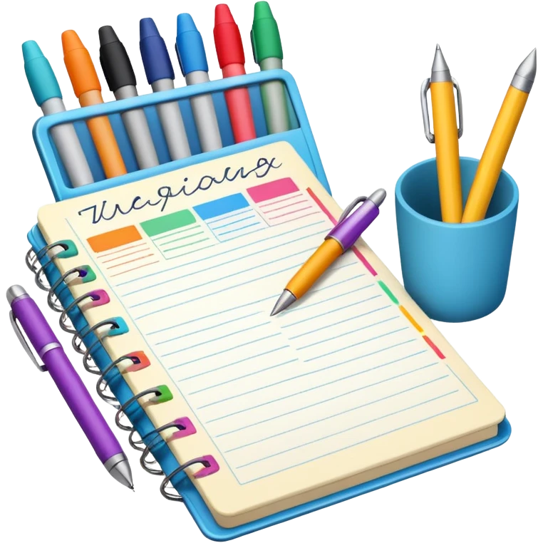 Emoji de um planner pra da prova  emoji