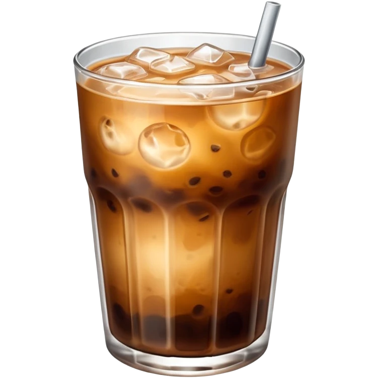 iced coffee in aesthetic round low glass emoji