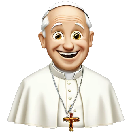 The pope laughing  emoji