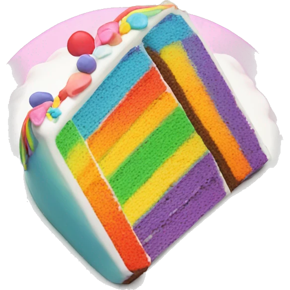 Rainbow cake emoji