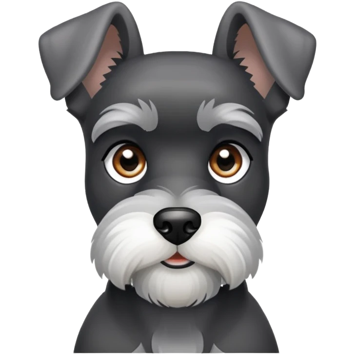 Black and Silver Schnauzer emoji