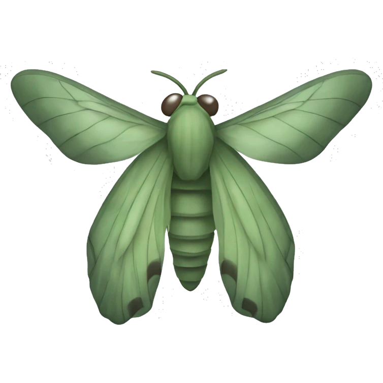 sage green moth emoji