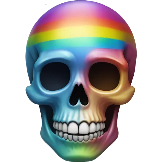 Rainbow skull emoji