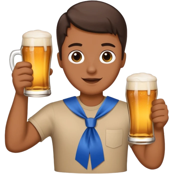 4th of July holding a paps blue ribbon beer emoji