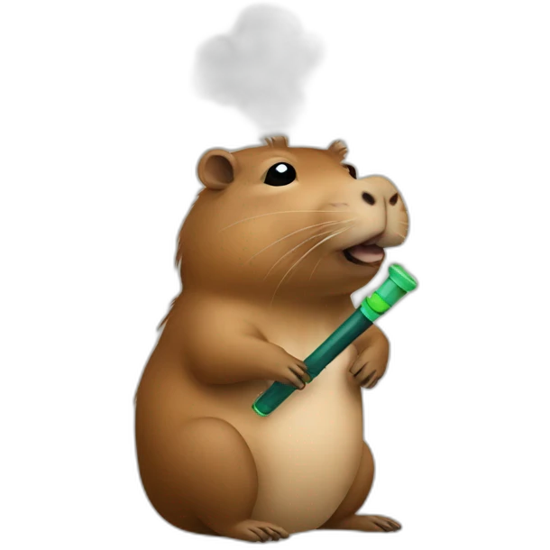 Capybara smoke hookah emoji