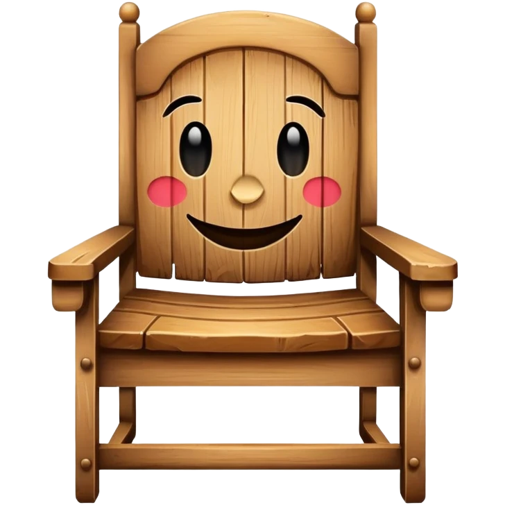 chair with a face on the seat emoji