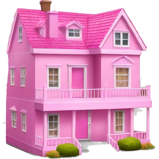 Pink Barbie dream house  emoji