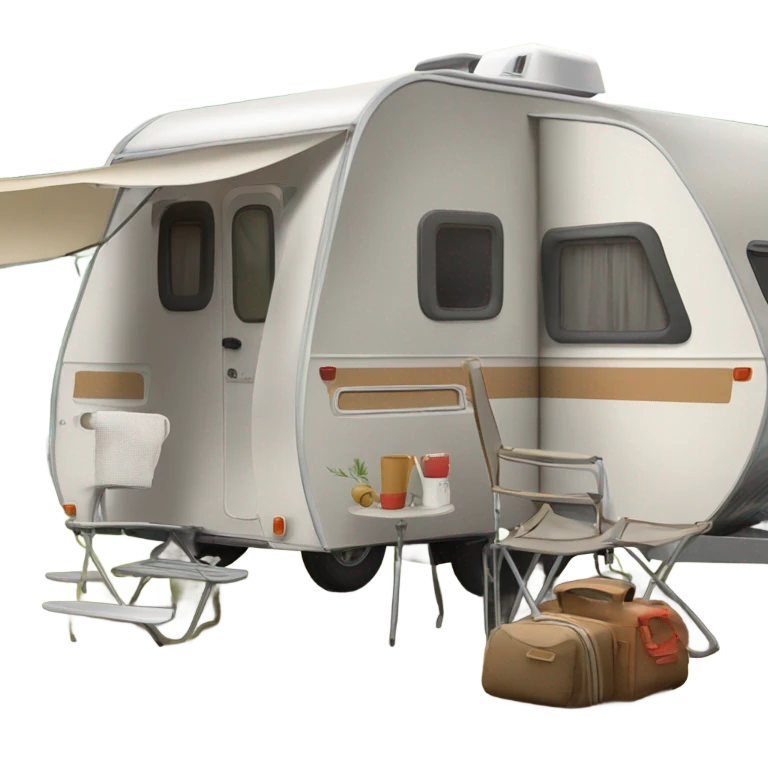 Travel trailer camping emoji