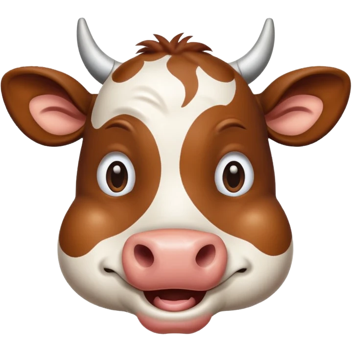 Cow winking emoji