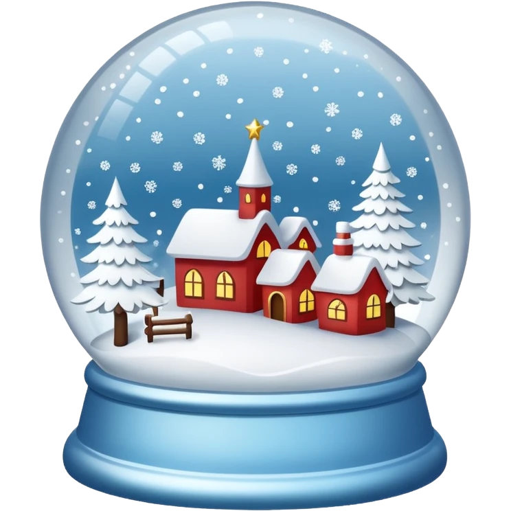 всё полностью должно быть белым - белый christmas village snow globe emoji