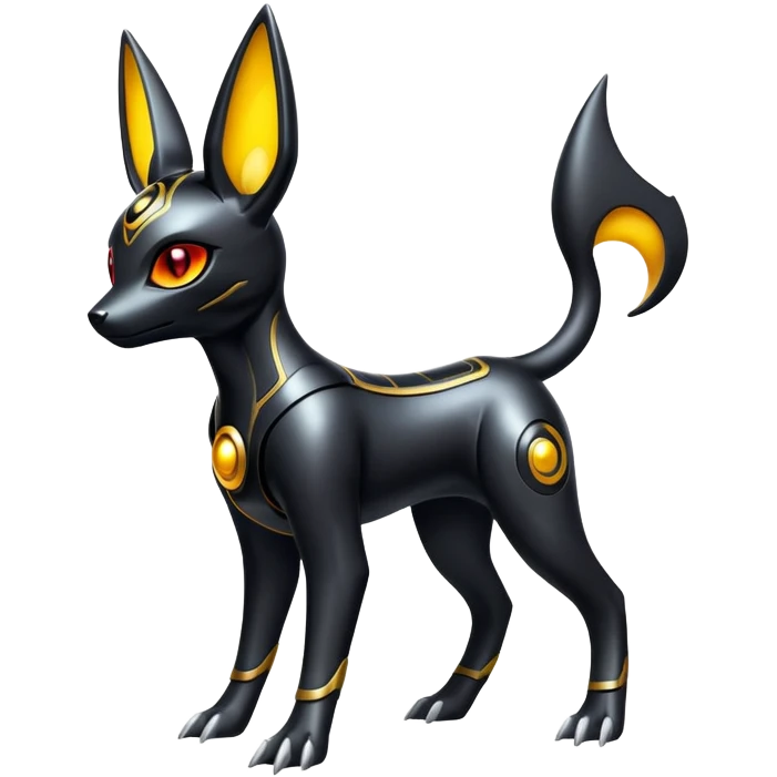 Futuristic Umbreon-Houndoom-Genesect-Pokémon-Fakémon-hybrid-creature emoji