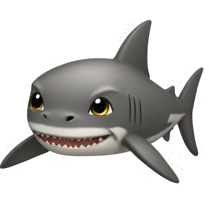 Half shark half cat emoji