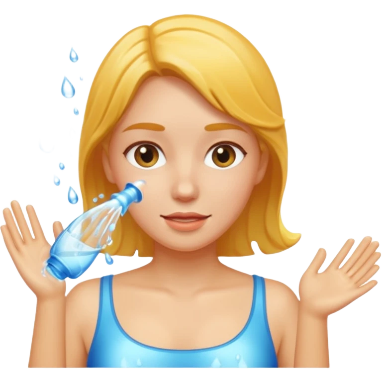 Woman squirting emoji