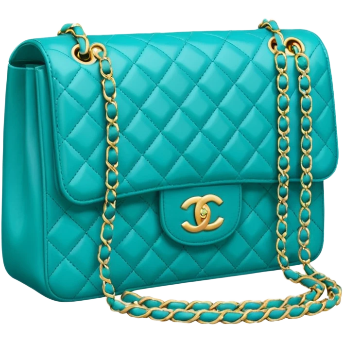Turquoise chanel bag emoji