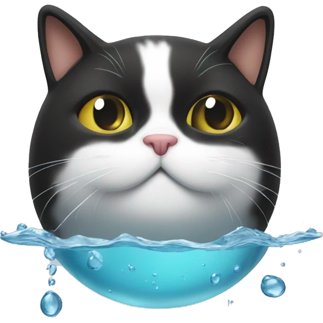 Chat qui boit de l'eau  emoji