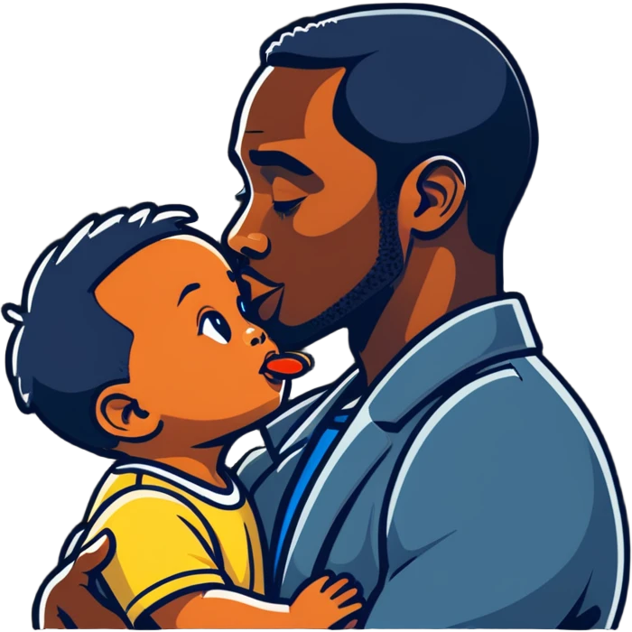 diddy with oil kissing toddler emoji