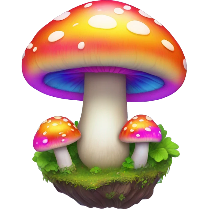 lisa frank rainbow mushroom emoji