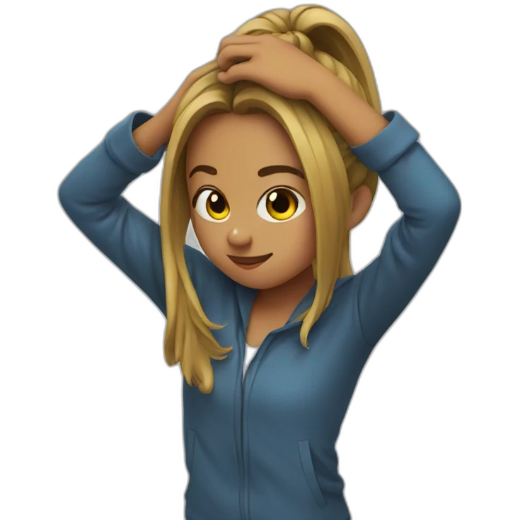 Girl dab emoji