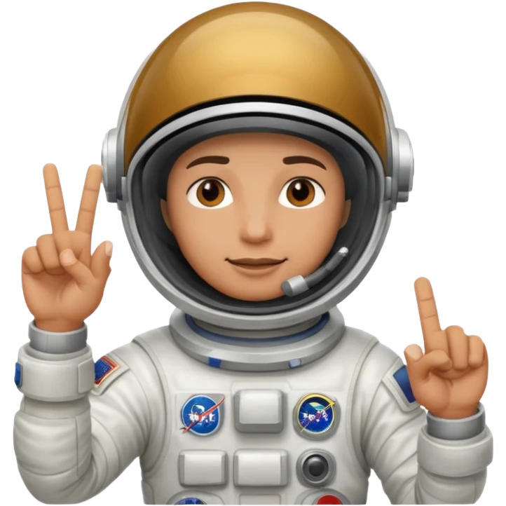 Astronaut middle finger emoji