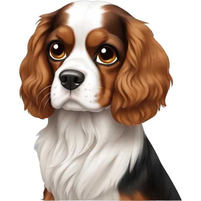 tricolor-king-charles-cavalier-spaniel emoji