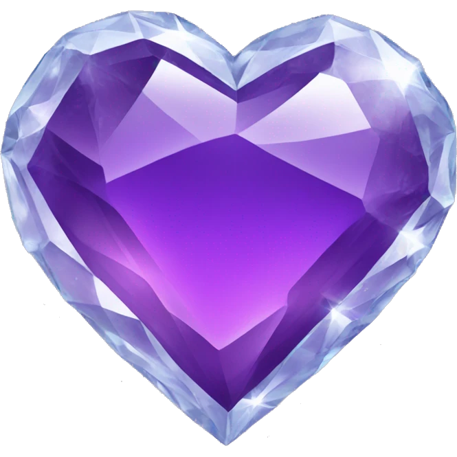 Crystal purple heart emoji