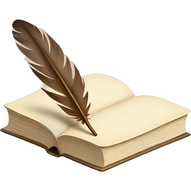 quill and book beige emoji