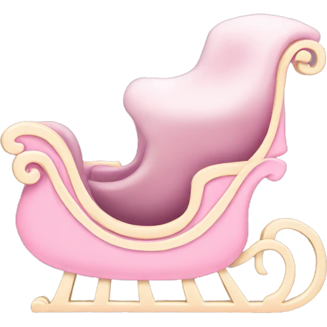 light pink Santa's-sleigh emoji