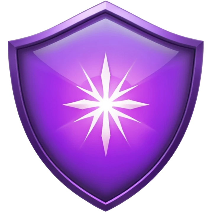 Purple glowing shield emoji