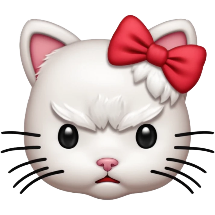 Angry hello kitty emoji