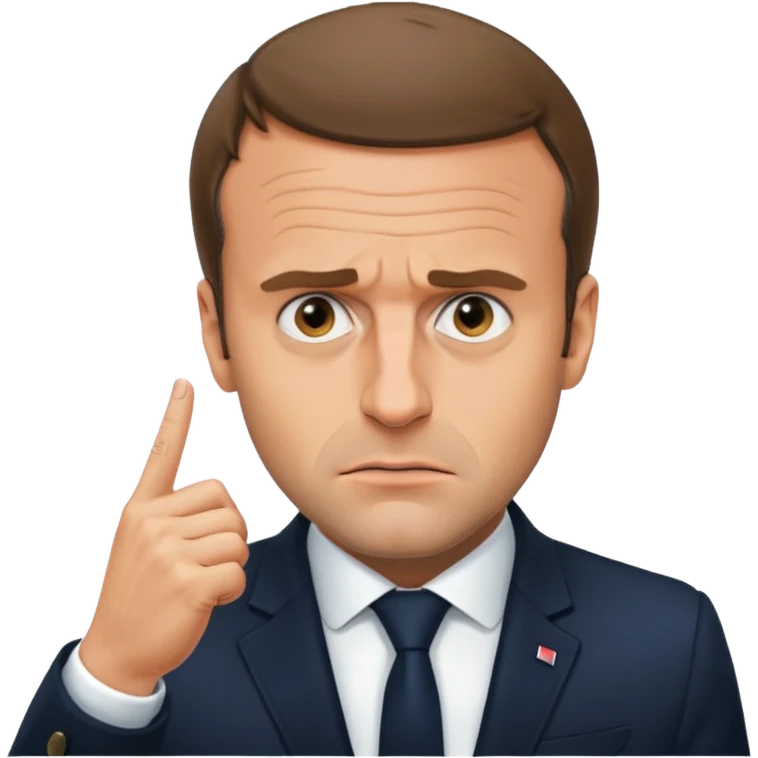 Emmanuel Macron qui fait un fuck   emoji