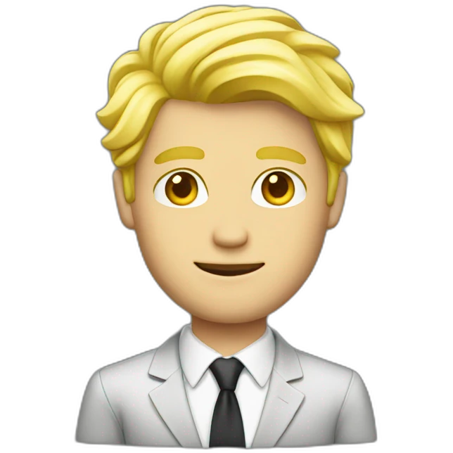 blond suit man emoji