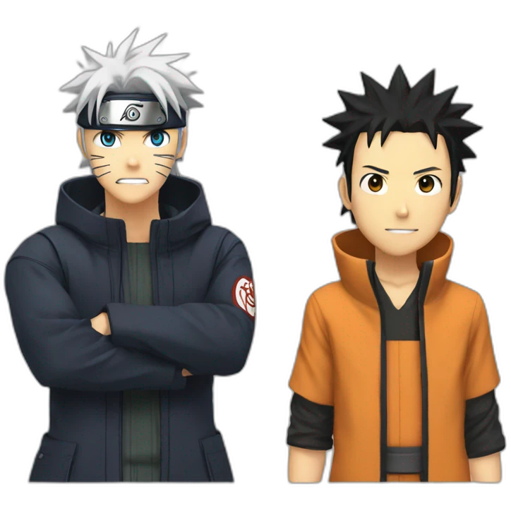 Naruto and saske emoji