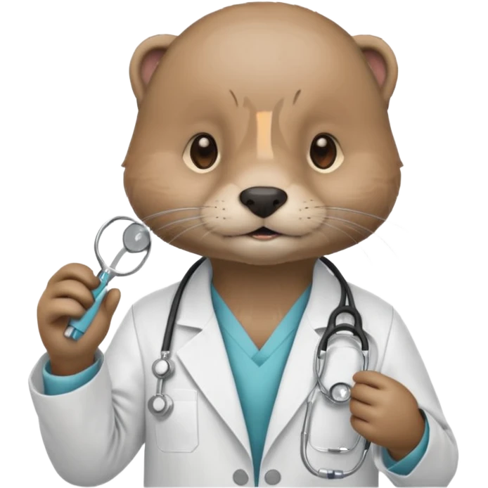 Una nutria siendo nutriologa emoji