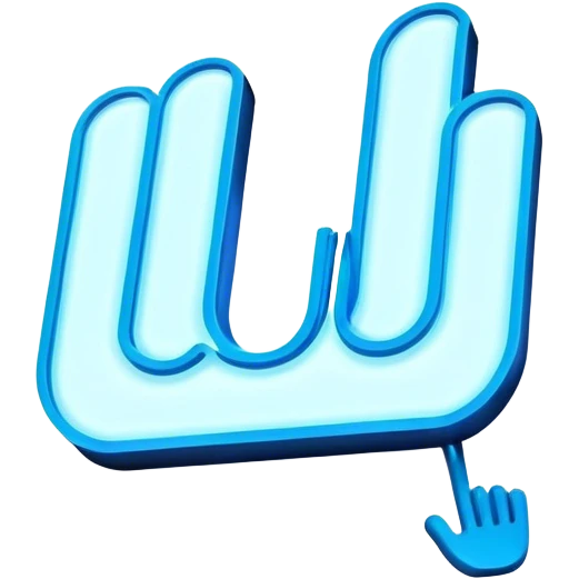 neon sign with the word Lu emoji