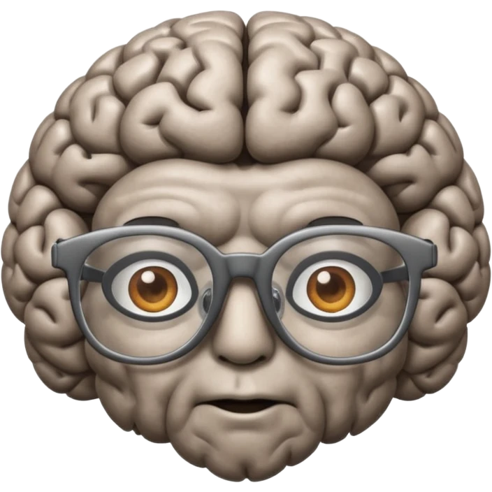 Мозг в очках  emoji